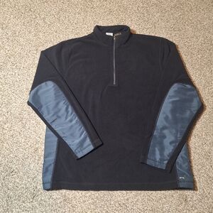 Alo Yoga Winter Warm  Soft Micro Fleece 1/4 Zip Pullover Black & Grey  Sz L